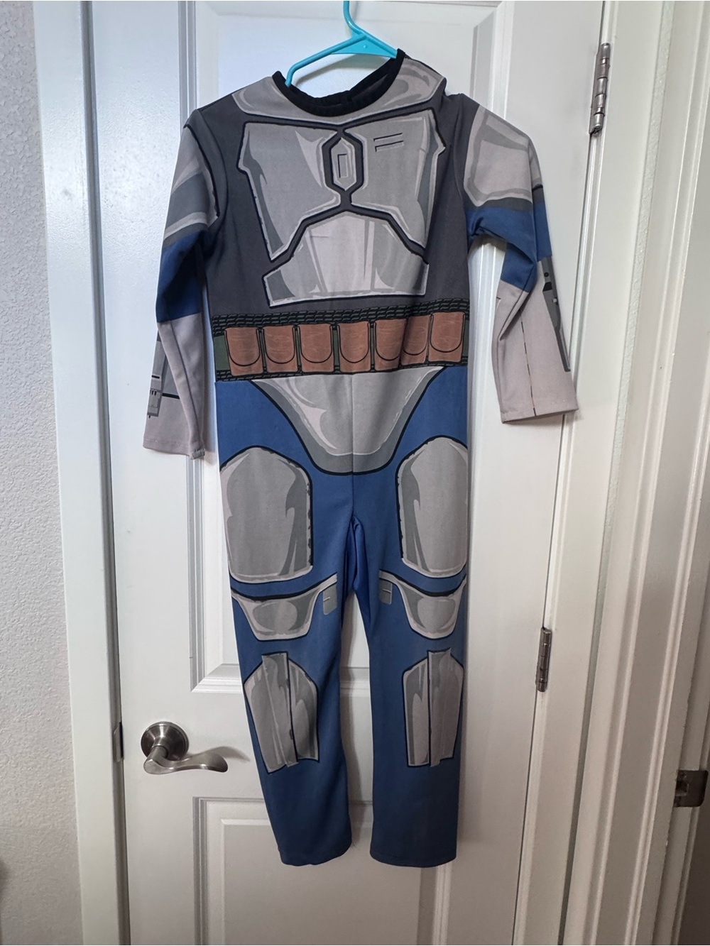 Star Wars Blue and Gray Clone Trooper Jumpsuit Costume fits age 6/7